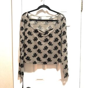 Riley & James Velvet Burnout Square Neck Top XL